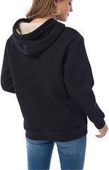 Womens Casual Winter Warm Fleece Sherpa Lined Pullover Hooded Sweatshirt