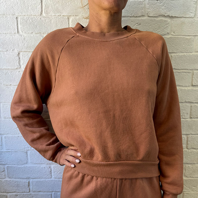 Heather Grey Raglan Crewneck Sweatshirt