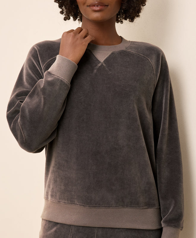 Organic Pure Velour Crew Sweatshirt